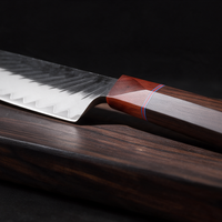 Couteau de Chef Japonais Acier Composite 3 Couches 20 cm – Manche Ébène & Dalbergia