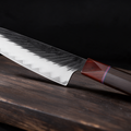 Couteau de Chef Japonais Acier Composite 3 Couches 20 cm – Manche Ébène & Dalbergia