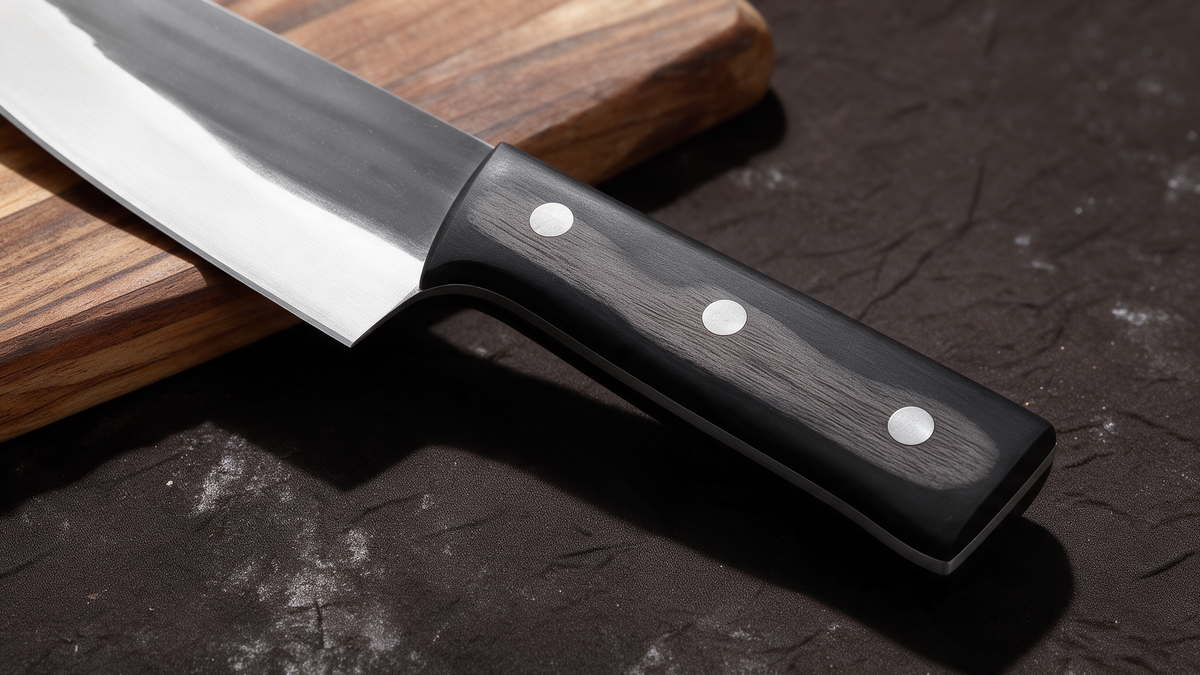 Couperet de Cuisine 18 cm – Manche Bois Noir