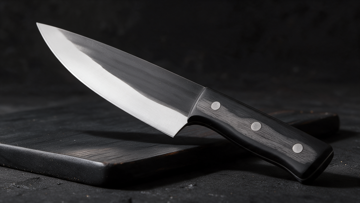 Couperet de Cuisine 18 cm – Manche Bois Noir