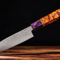 Couteau Santoku Japonais Damas VG10 67 Couches 13 cm – Manche Bois Stabilisé