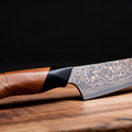 Couteau Kiritsuke Japonais Acier Damas 67 Couches 20 cm – Manche Bois Massif & G10 Noir