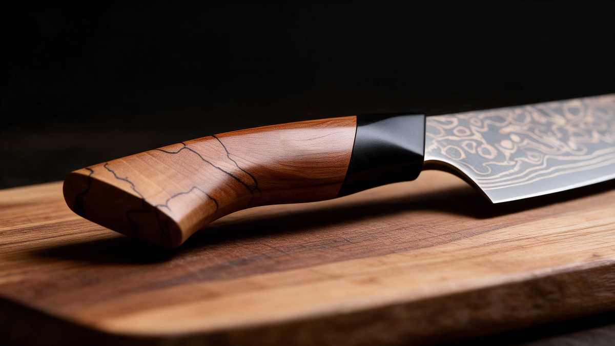 Couteau Kiritsuke Japonais Acier Damas 67 Couches 20 cm – Manche Bois Massif & G10 Noir