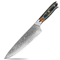 Couteau de chef damas 20,3 cm – bois stabilisé